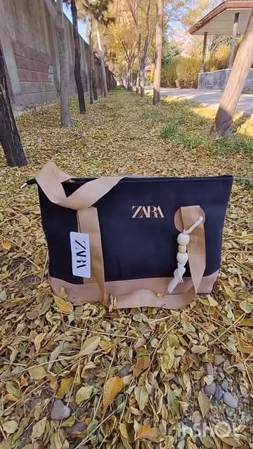 کیف تمام پارچه مخمل برند معروف zara
